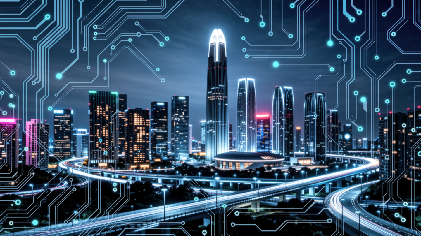 Shenzhen skyline at night — artwork